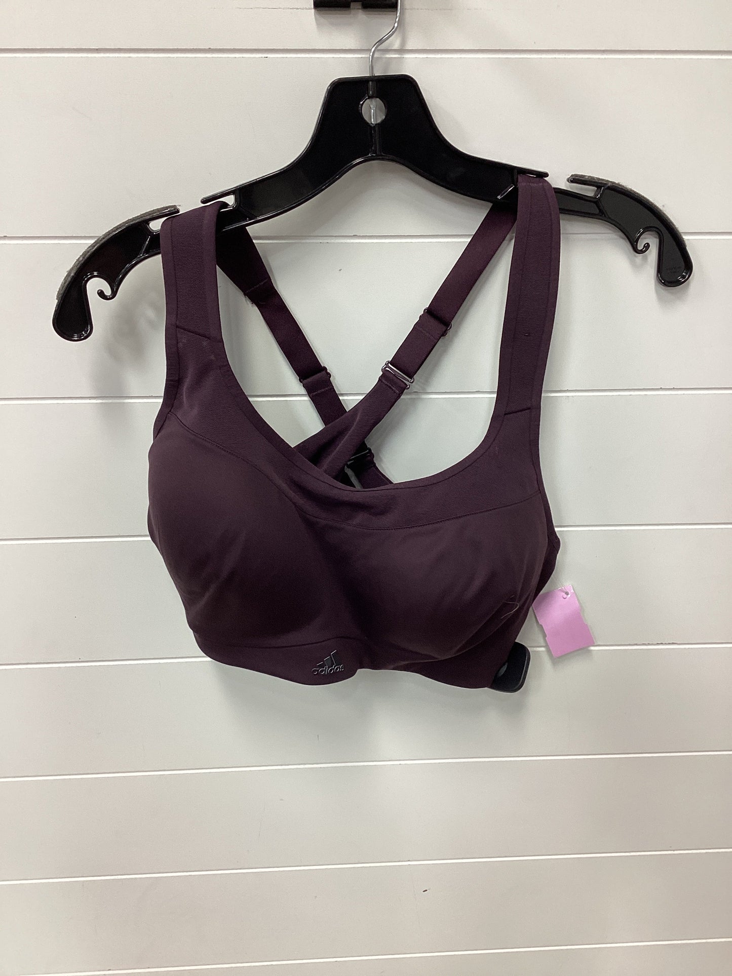 Athletic Bra By Adidas In Purple, Size:L