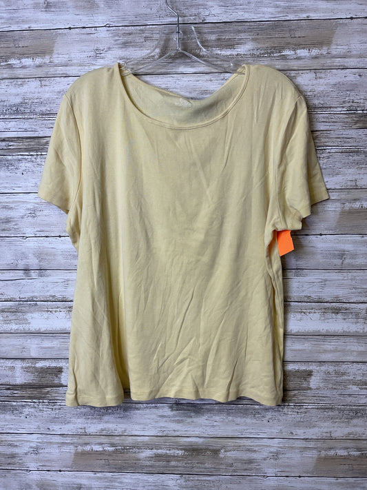 Top Ss Basic By Jones New York In Yellow, Size:Xxl