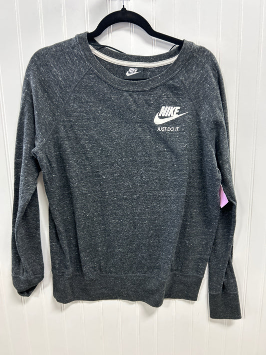 Athletic Top Ls Crewneck By Nike Apparel In Grey, Size:M