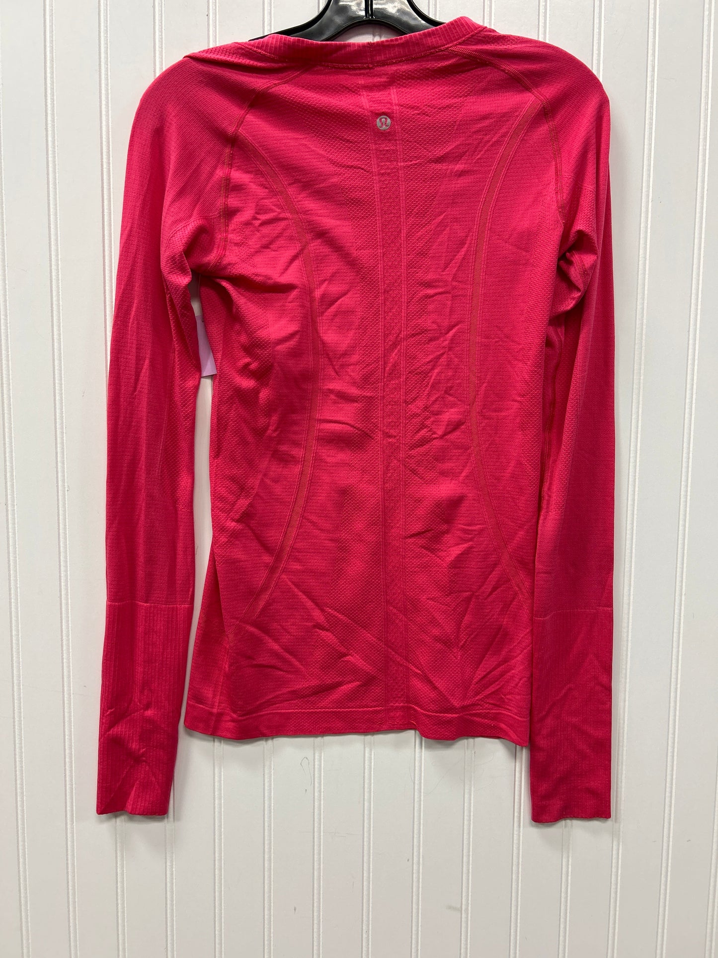 Athletic Top Ls Crewneck By Lululemon In Pink, Size:6