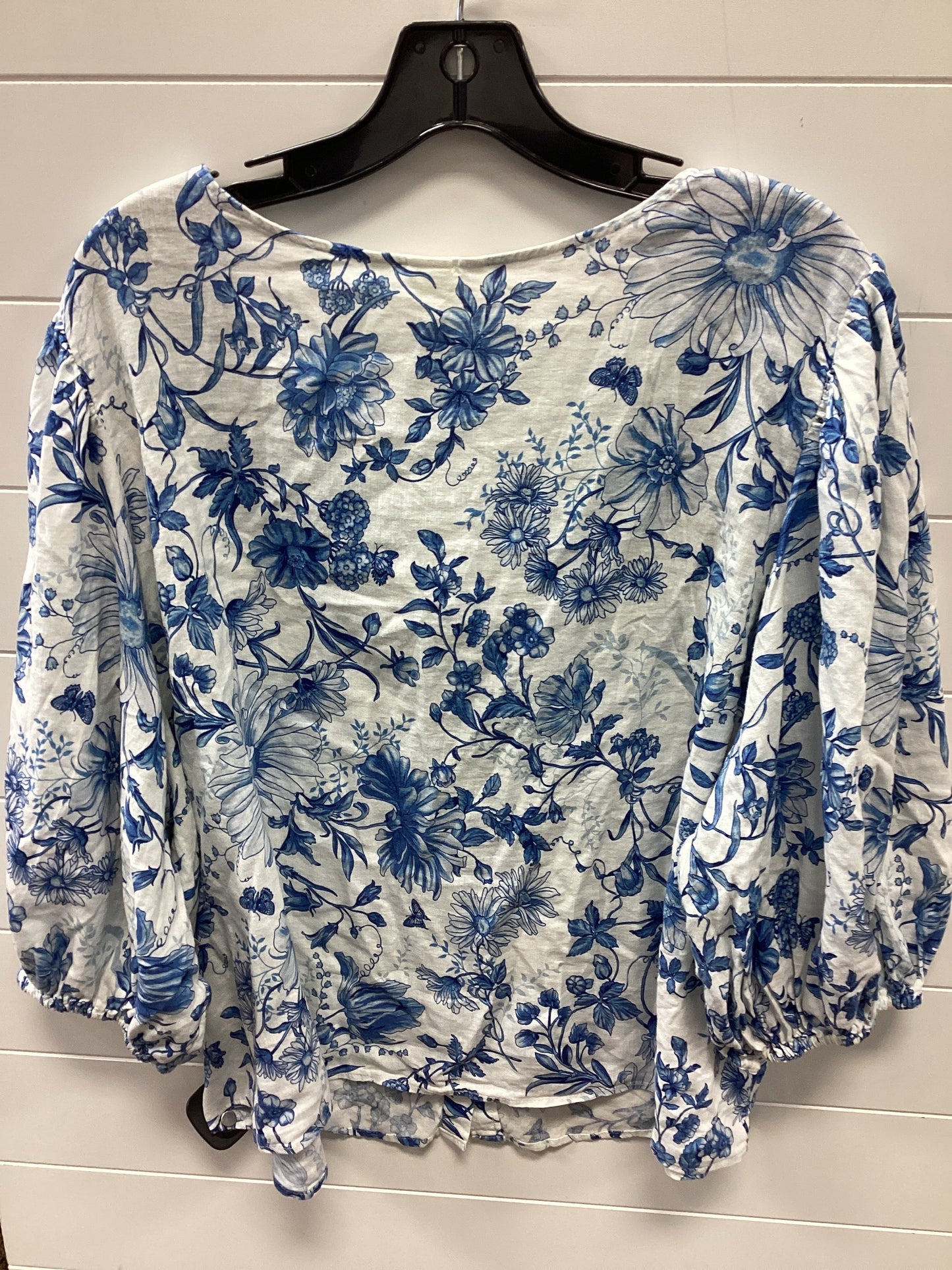 Top Ls By H&M In Blue & White, Size:3X