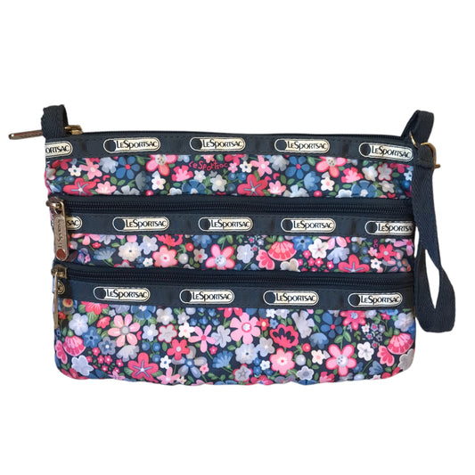 Wristlet By Le Sport Sac In Floral Print, Size:Medium