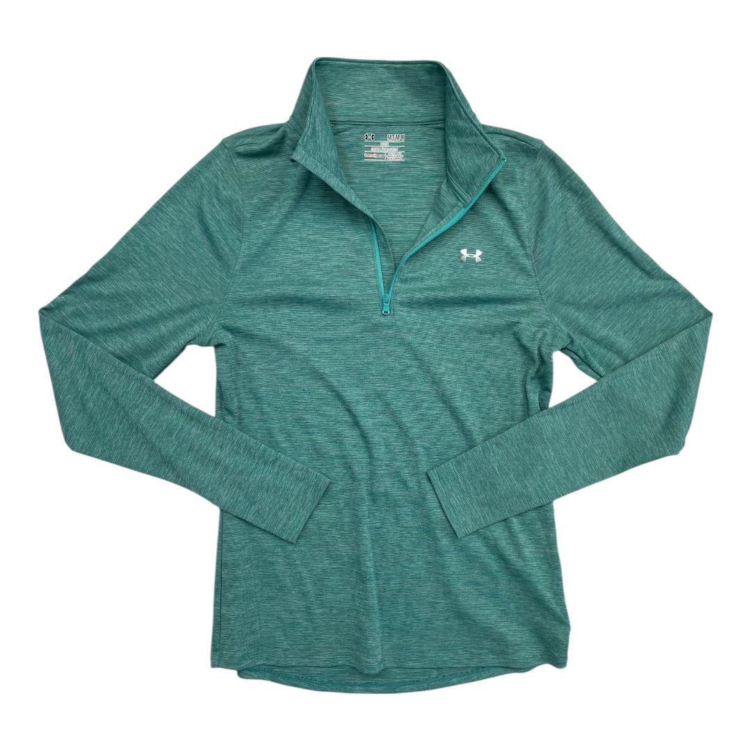 Athletic Jacket By Under Armour In Teal, Size:M