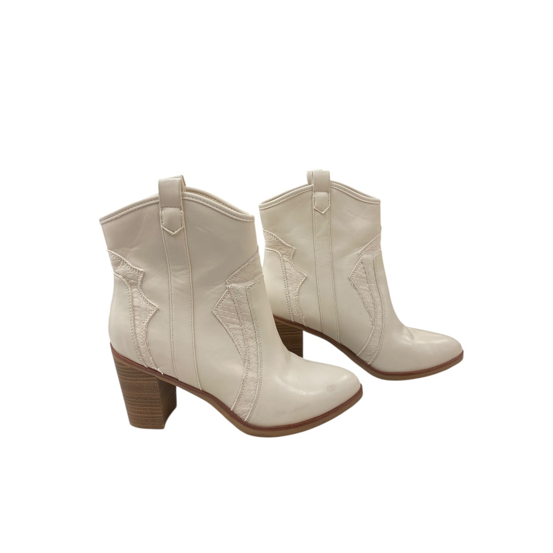 Boots Western By Mia In Cream, Size:8.5