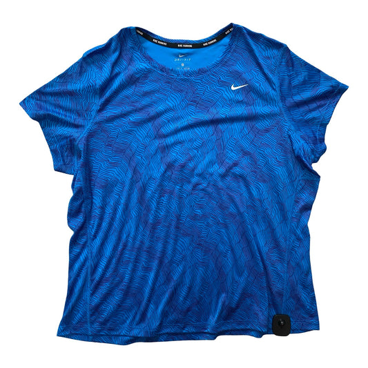 Athletic Top Ss By Nike In Blue, Size:2X