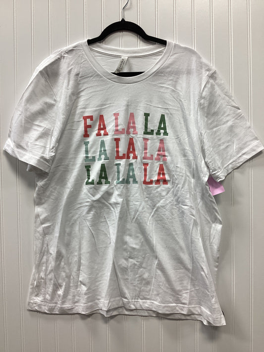 Top Ss By Bella + Canvas In White, Size:Xl