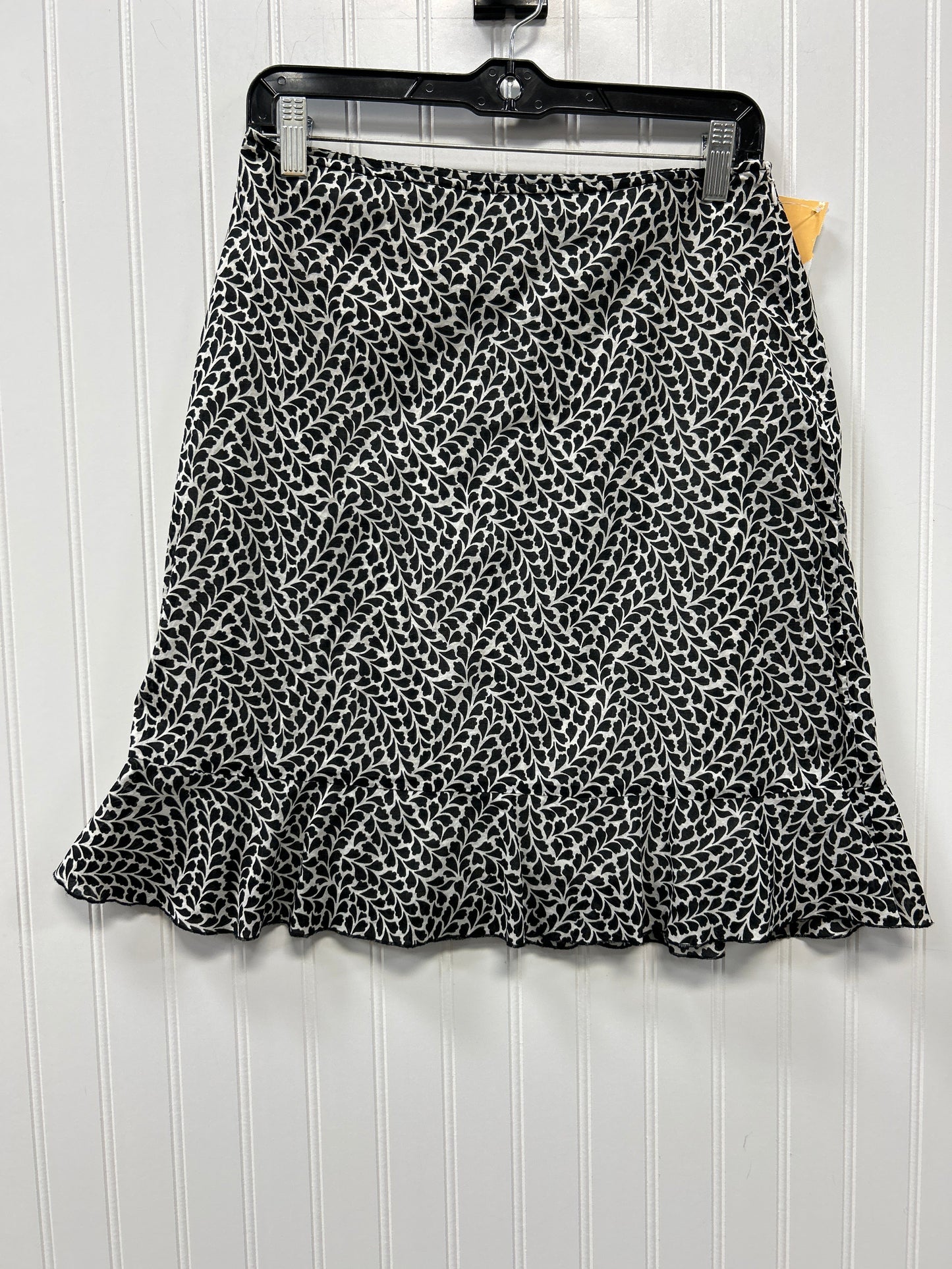 Skirt Midi By Ann Taylor In Black & White, Size:6P