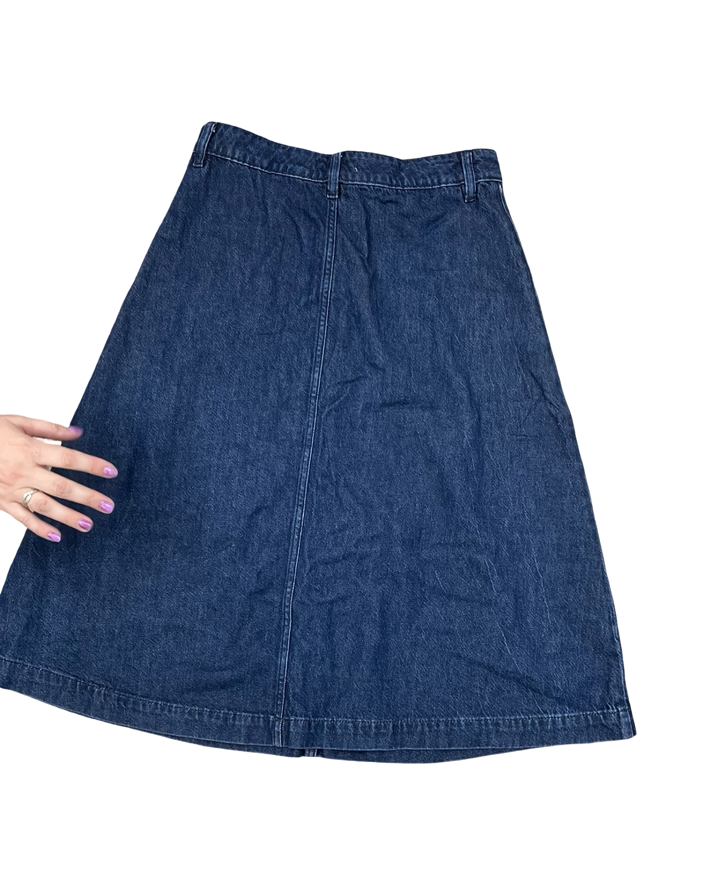 Skirt Maxi By Liz Claiborne In Blue Denim, Size:4