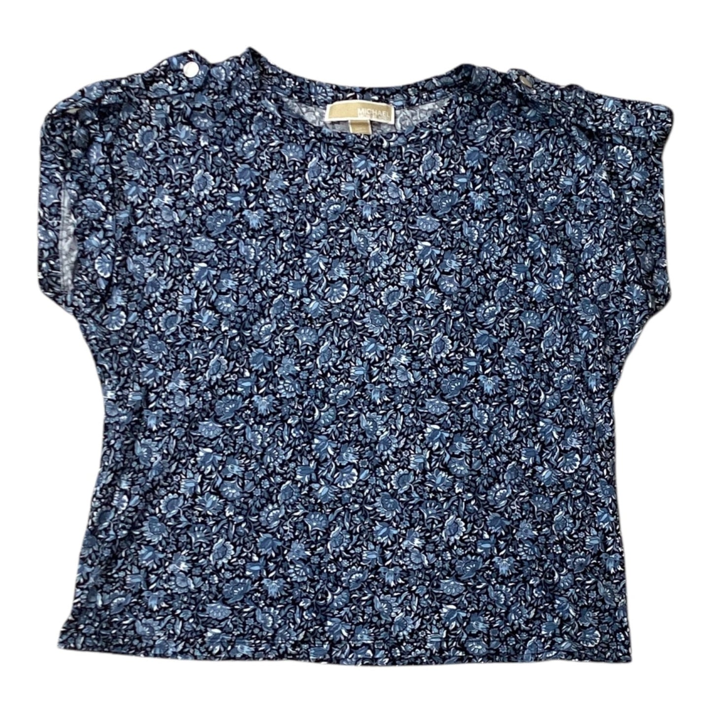 Top Ss By Michael By Michael Kors In Blue & White, Size:M