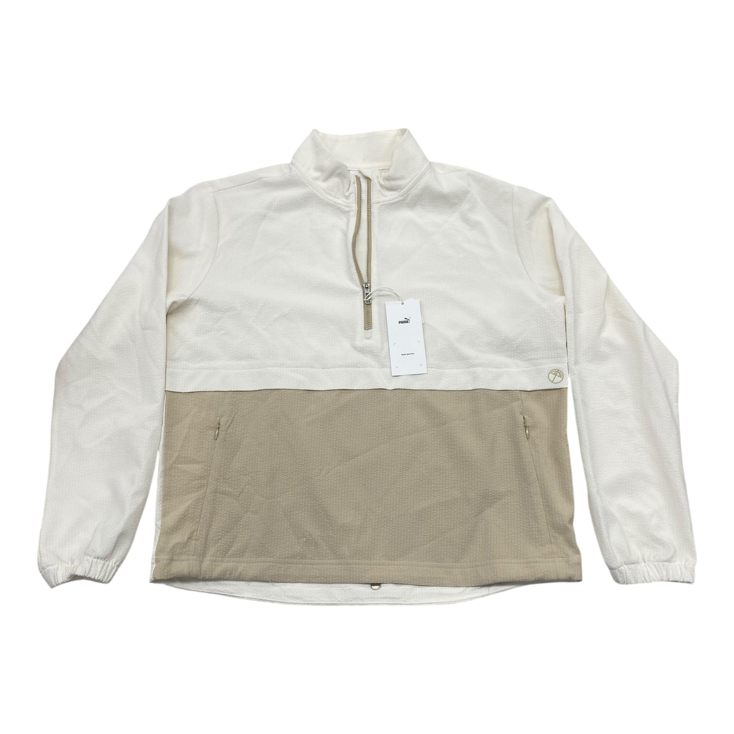 Sweatshirt Collar By Puma In Brown & Cream, Size:S