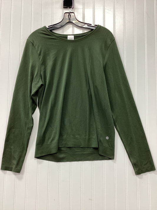 Athletic Top Ls Crewneck By Athleta In Green, Size:L