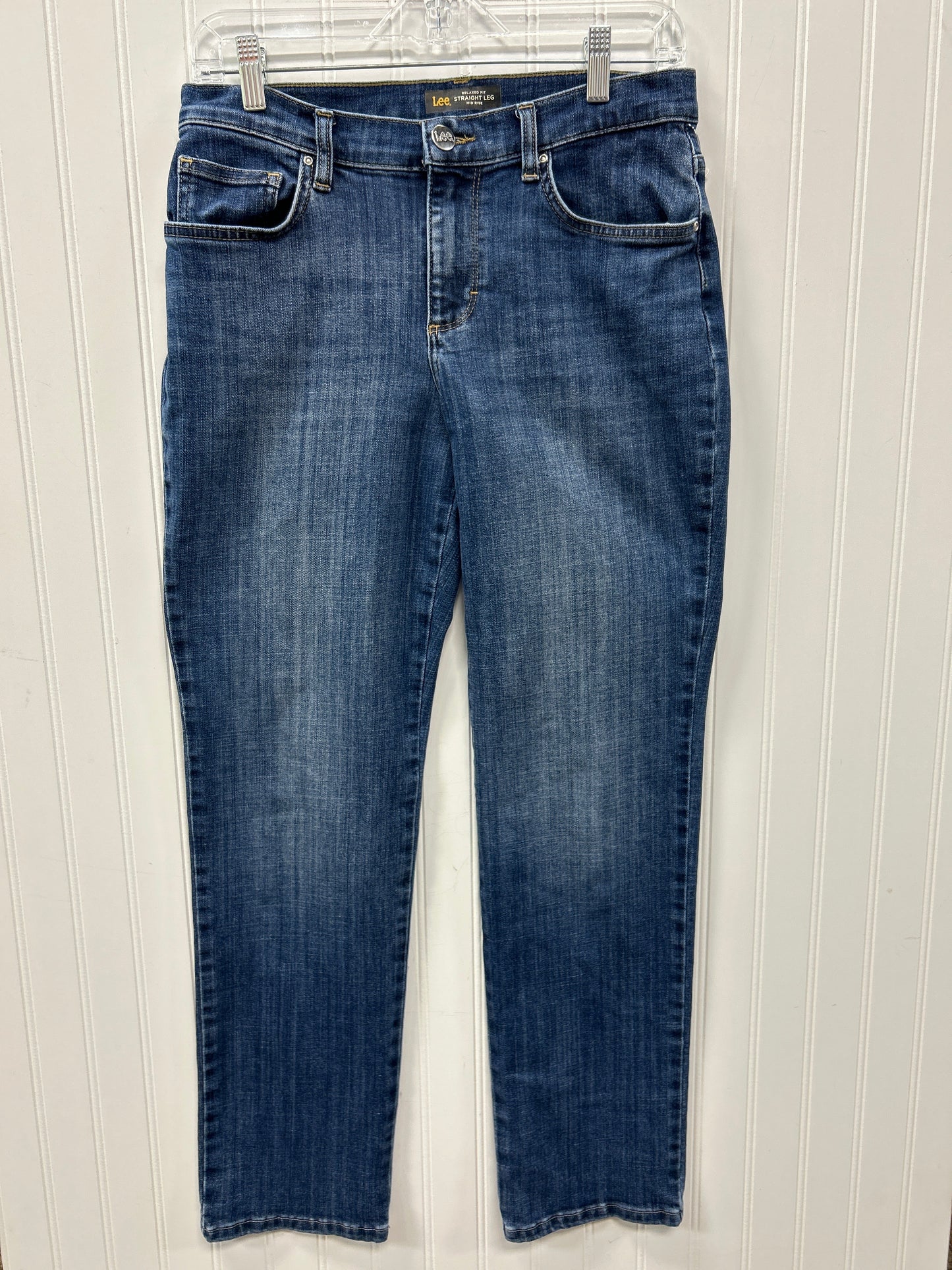 Jeans Straight By Lee In Blue Denim, Size:6