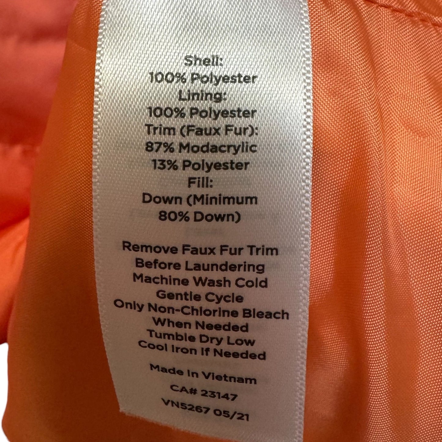 Vest Puffer & Quilted By Talbots In Orange, Size: Xs