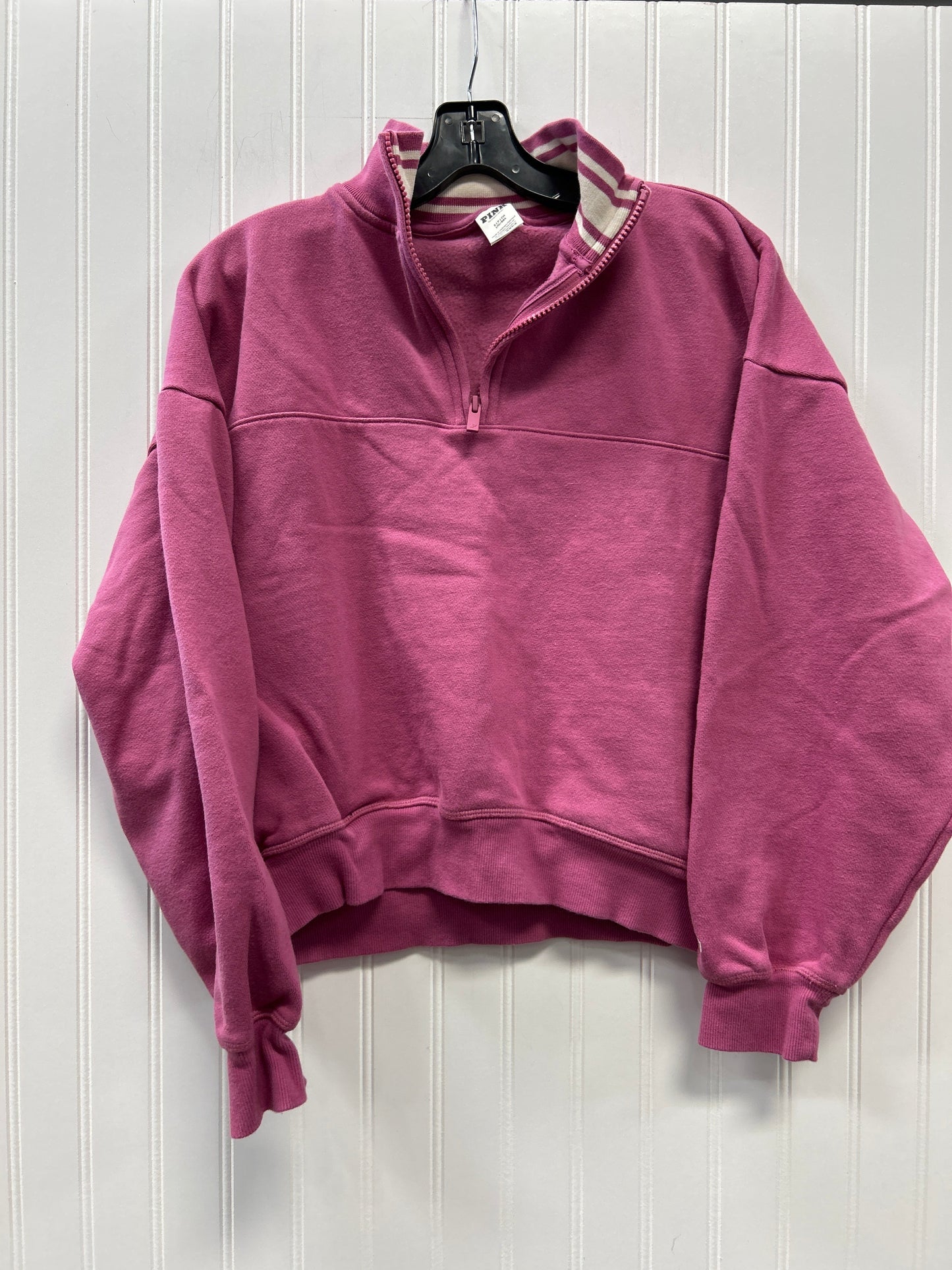Athletic Top Ls Collar By Pink In Pink, Size:S