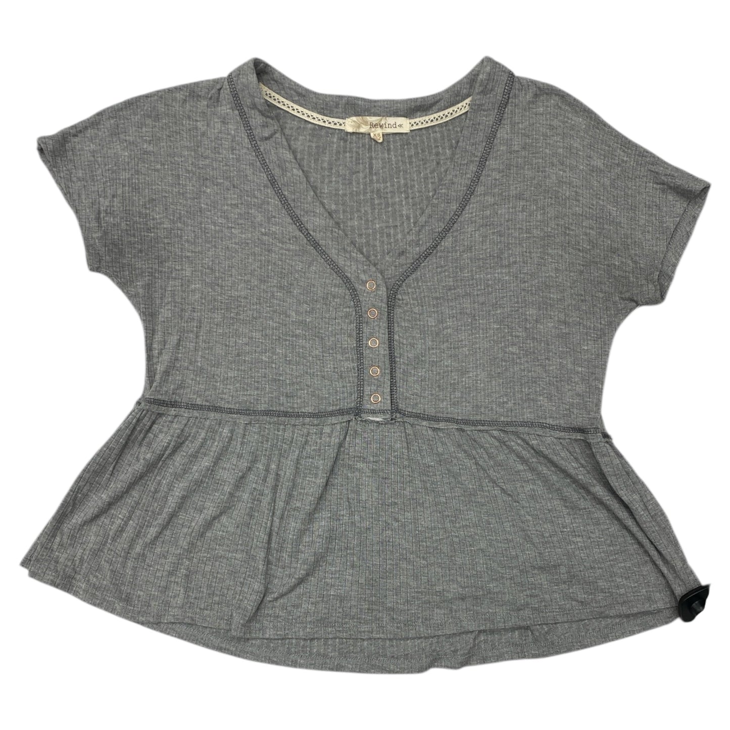 Top Ss By Rewind In Grey, Size:Xs
