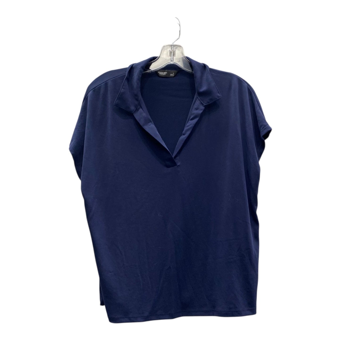Top Ss By Simply Vera In Blue, Size:L