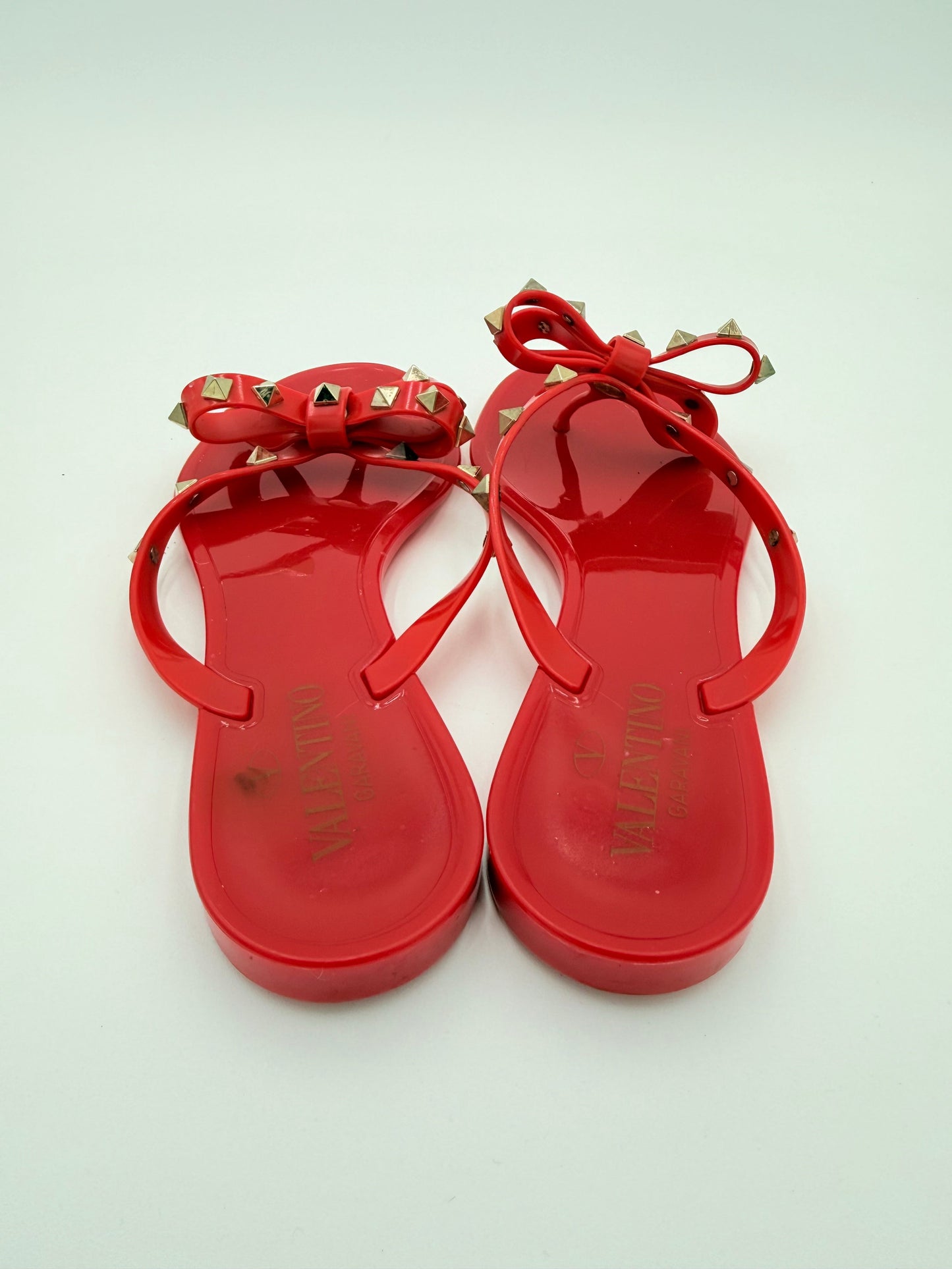Sandals Luxury Designer By Valentino-Garavani In Red, Size:8.5