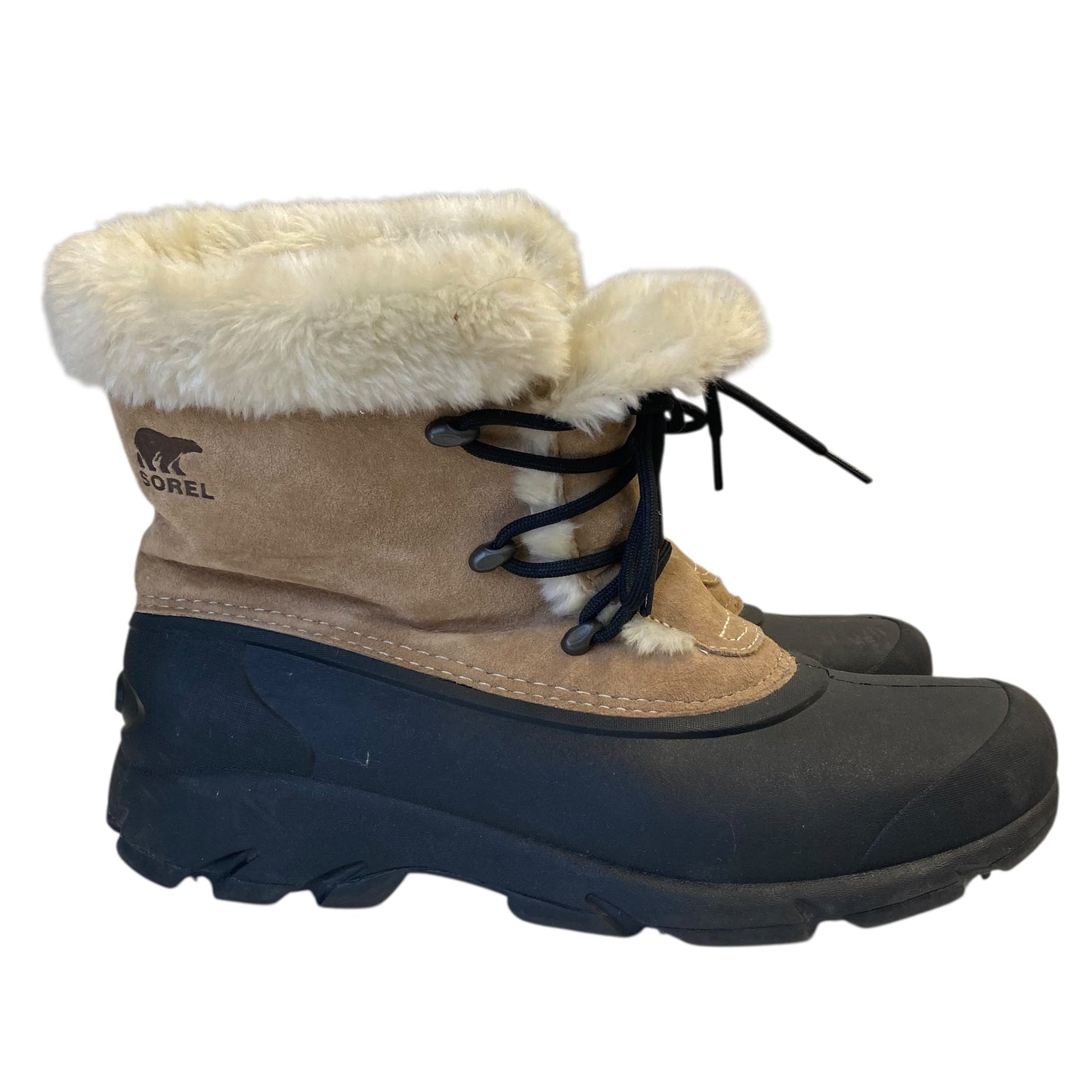 Boots Hiking By Sorel In Black & Tan, Size:11
