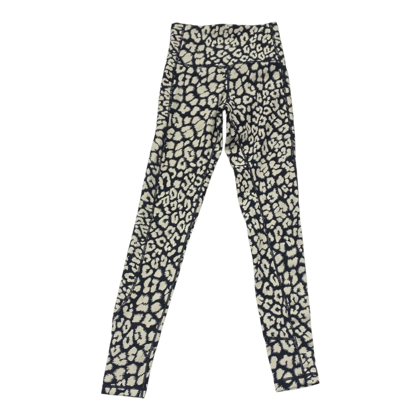 Athletic Leggings By Glydero In Black & Cream, Size:Xs