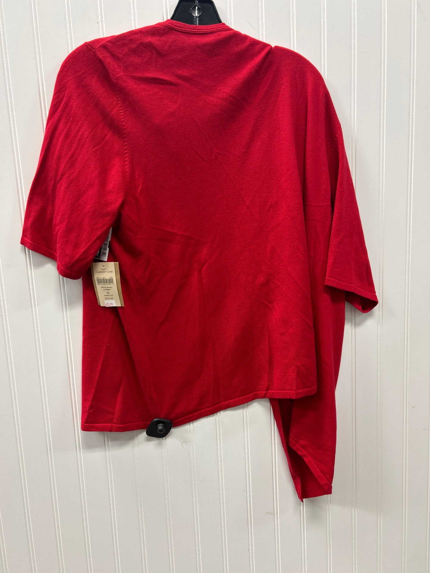 Blouse Ls By Coldwater Creek In Red, Size:1X