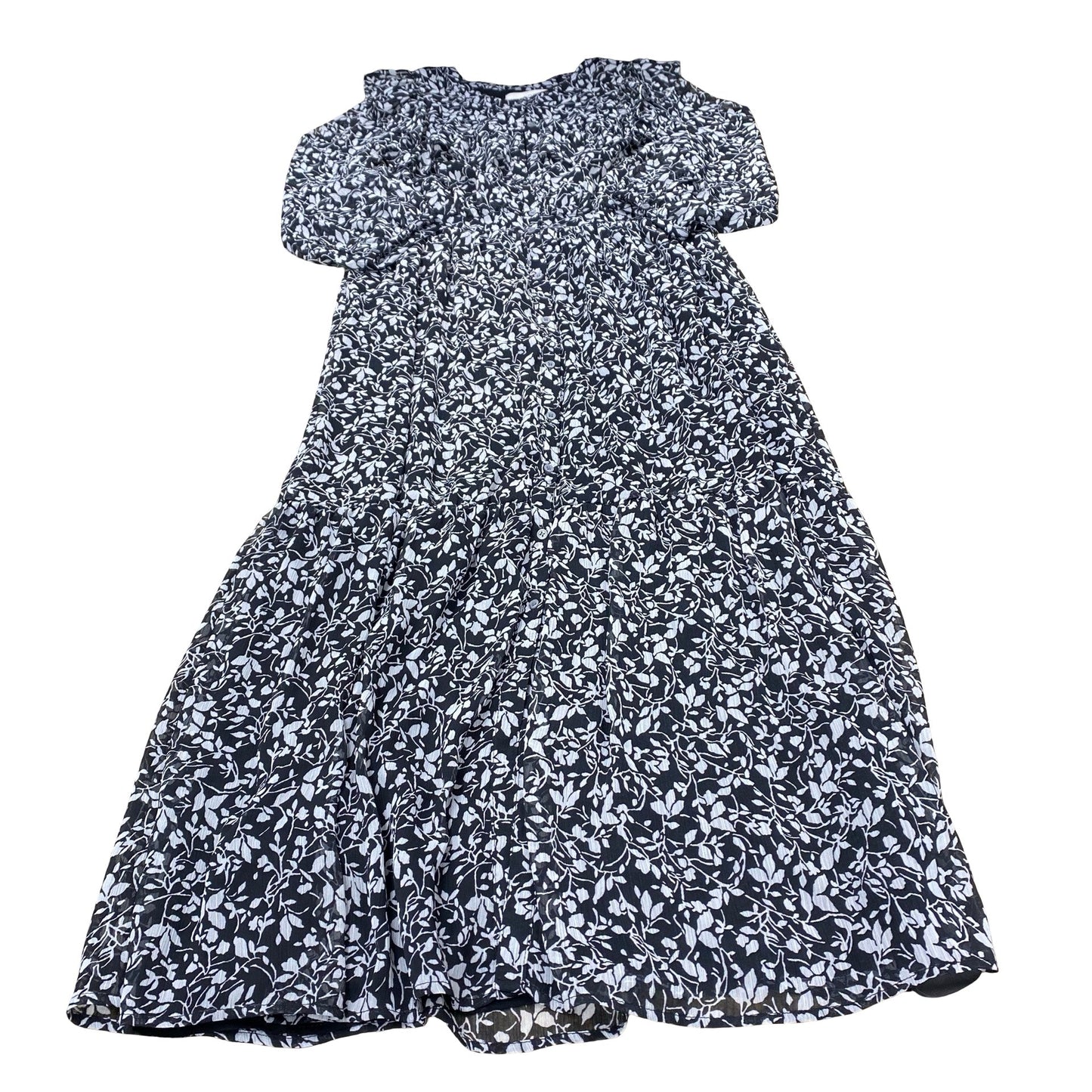 Dress Casual Maxi By Loft In Black & White, Size:S