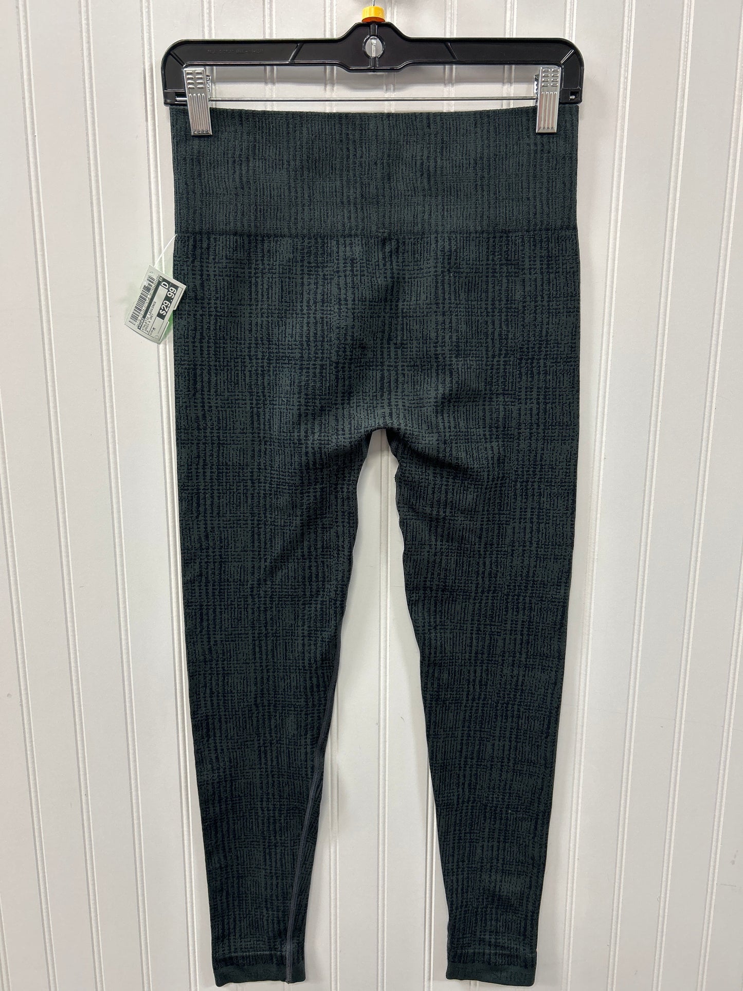 Athletic Leggings By Vuori In Green & Grey, Size:M