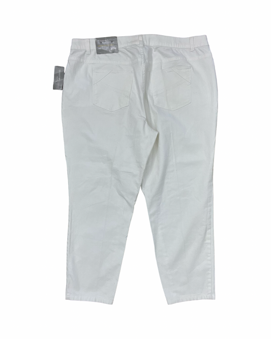 Jeans Straight By Cj Banks In White, Size:2X