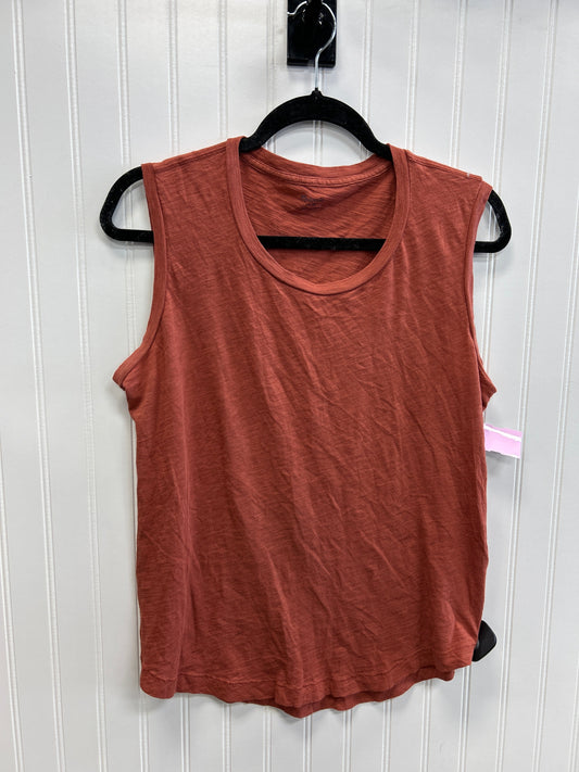 Top Sleeveless By Madewell In Orange, Size:M