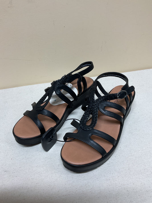 Sandals Flats By Bare Traps In Black, Size:7.5