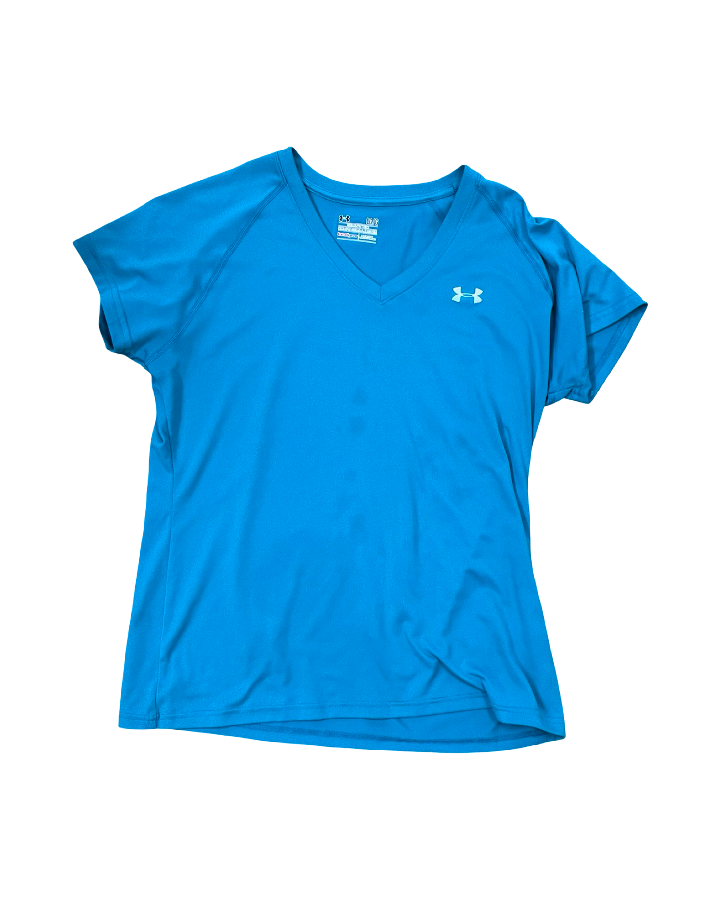 Athletic Top Ss By Under Armour In Teal, Size:L