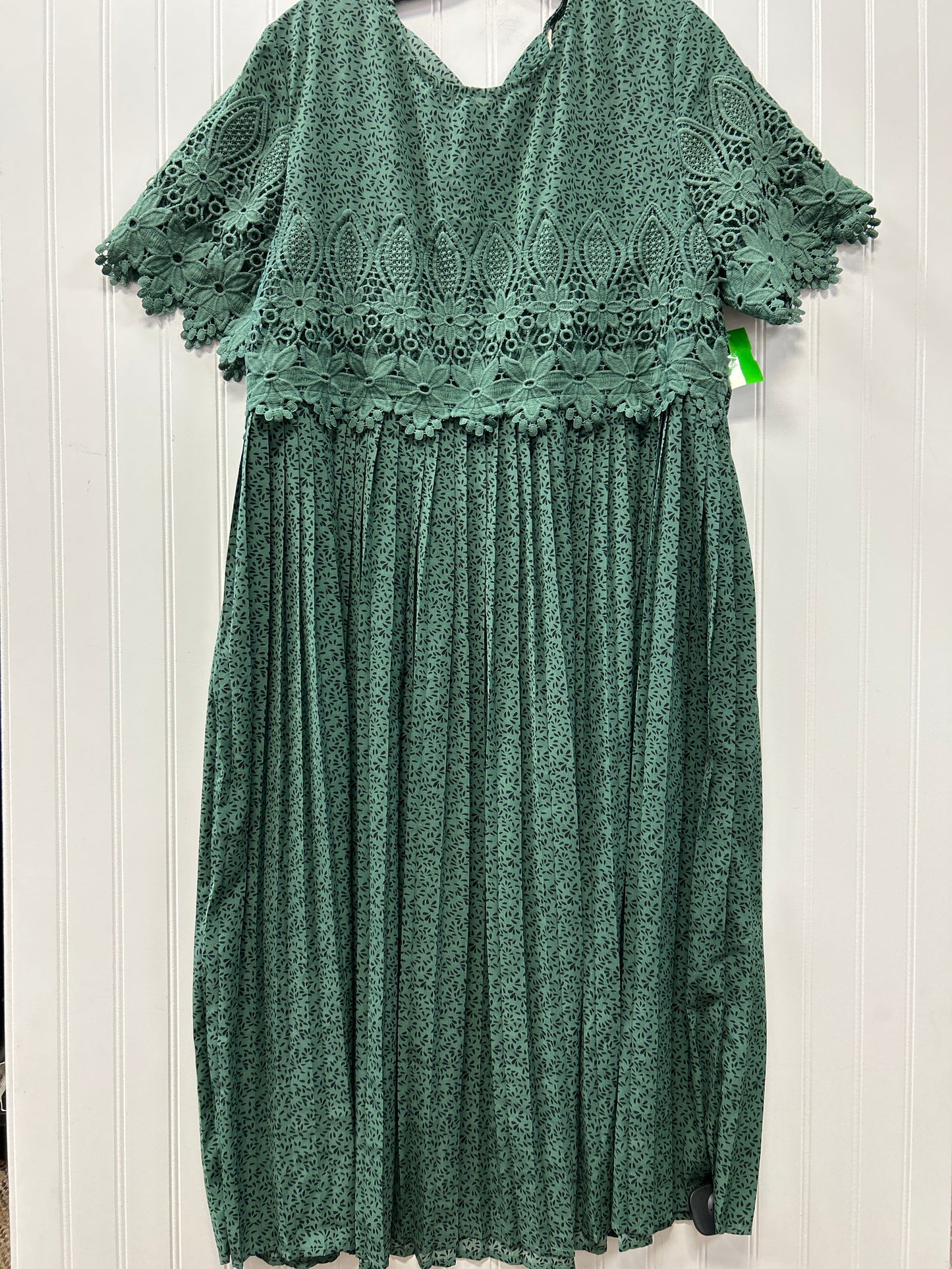 Dress Casual Midi By Orange Creek In Green, Size:Xl
