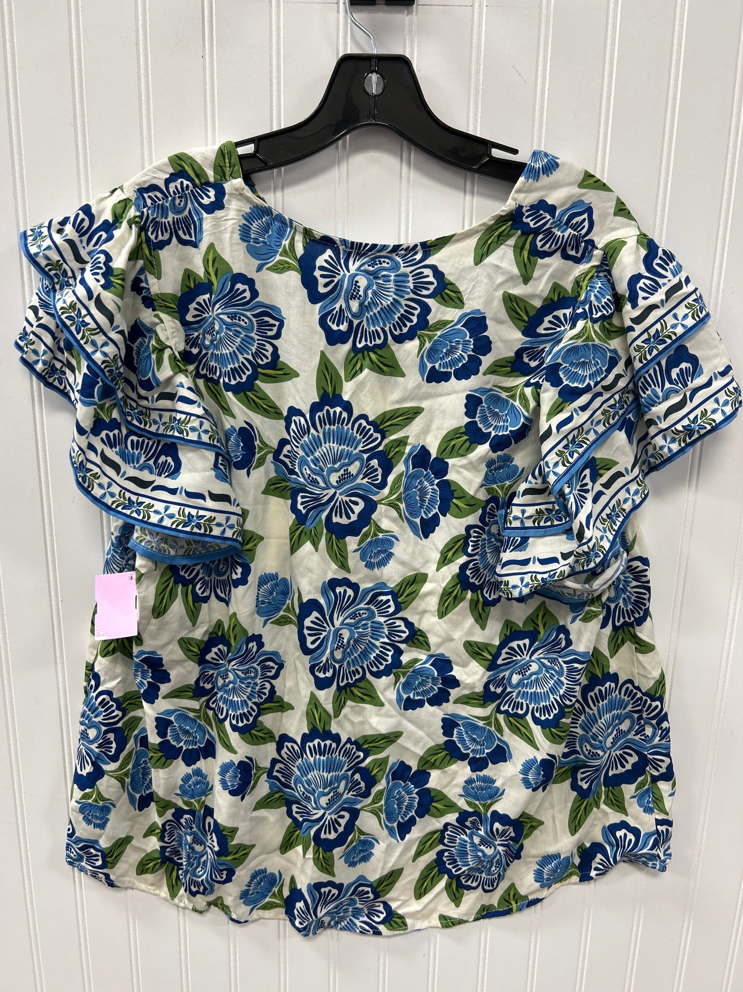 Top Ss By Rachel Zoe In Blue & White, Size:1X