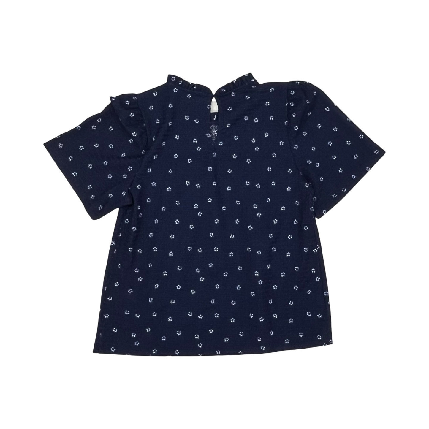 Blouse Ss By Loft In Blue & White, Size:S