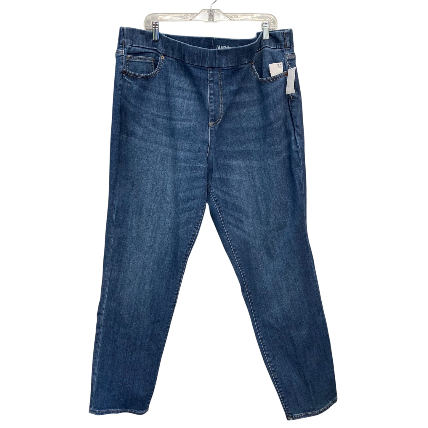 Jeans Jeggings By Lands End In Blue Denim, Size:26