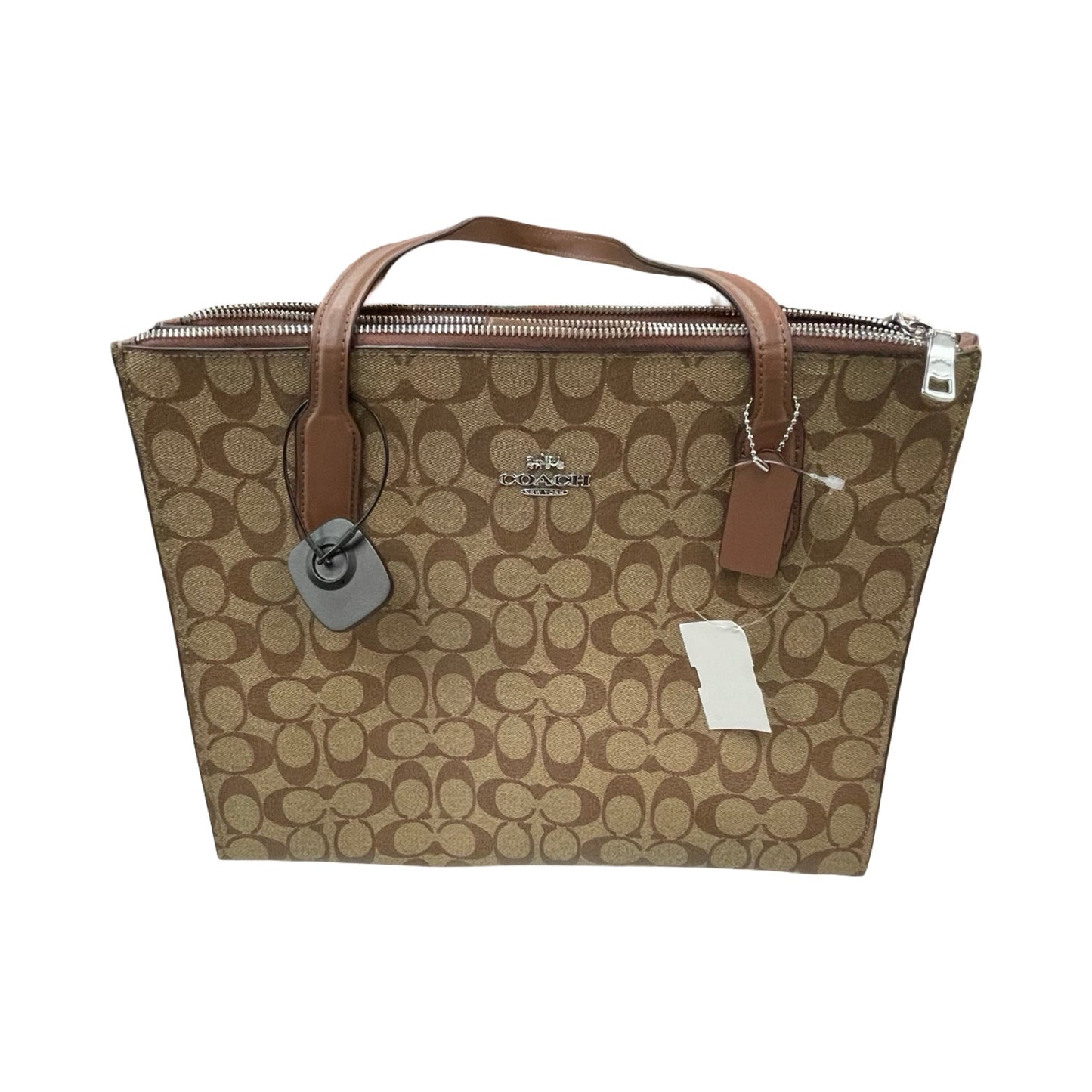 Handbag Designer By Coach In Brown, Size:Large