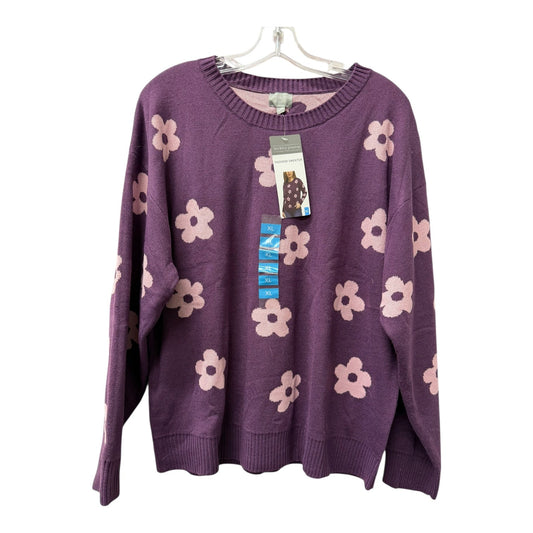 Sweater By Berkley Jensen In Purple, Size:Xl