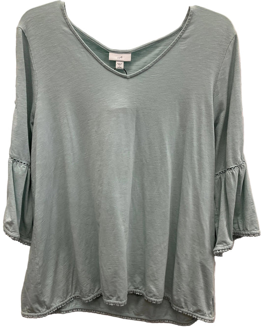 Top 3/4 Sleeve By J. Jill In Aqua, Size: L