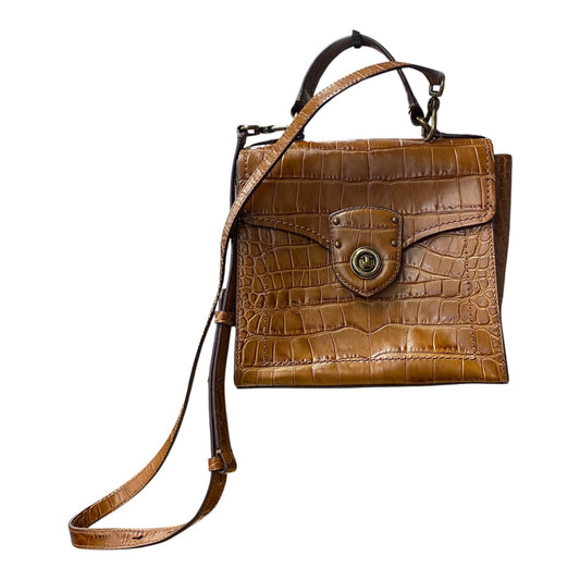 Crossbody Leather By Lauren By Ralph Lauren In Brown, Size:Medium