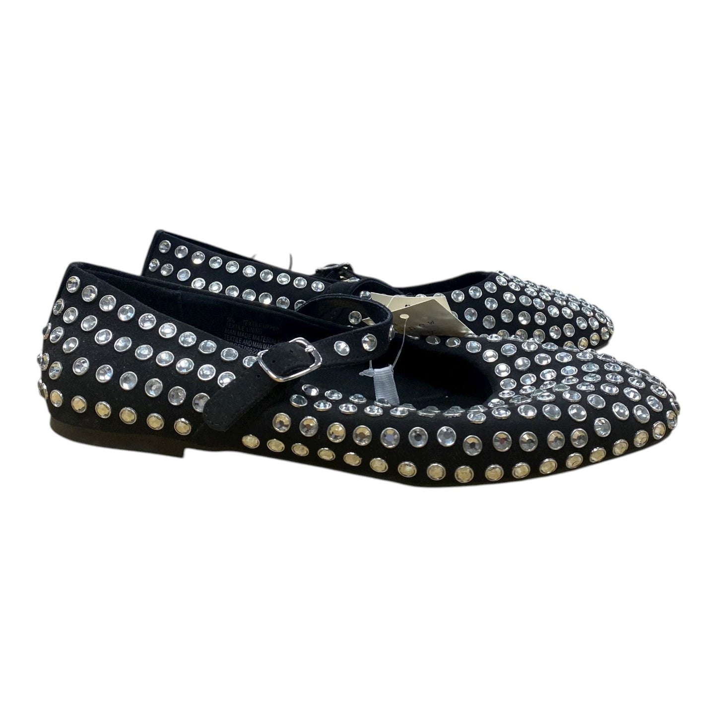 Shoes Flats By A New Day In Black & Silver, Size:9.5