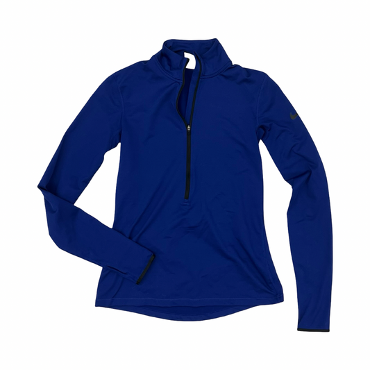 Athletic Top Ls Collar By Nike Apparel In Blue, Size:M