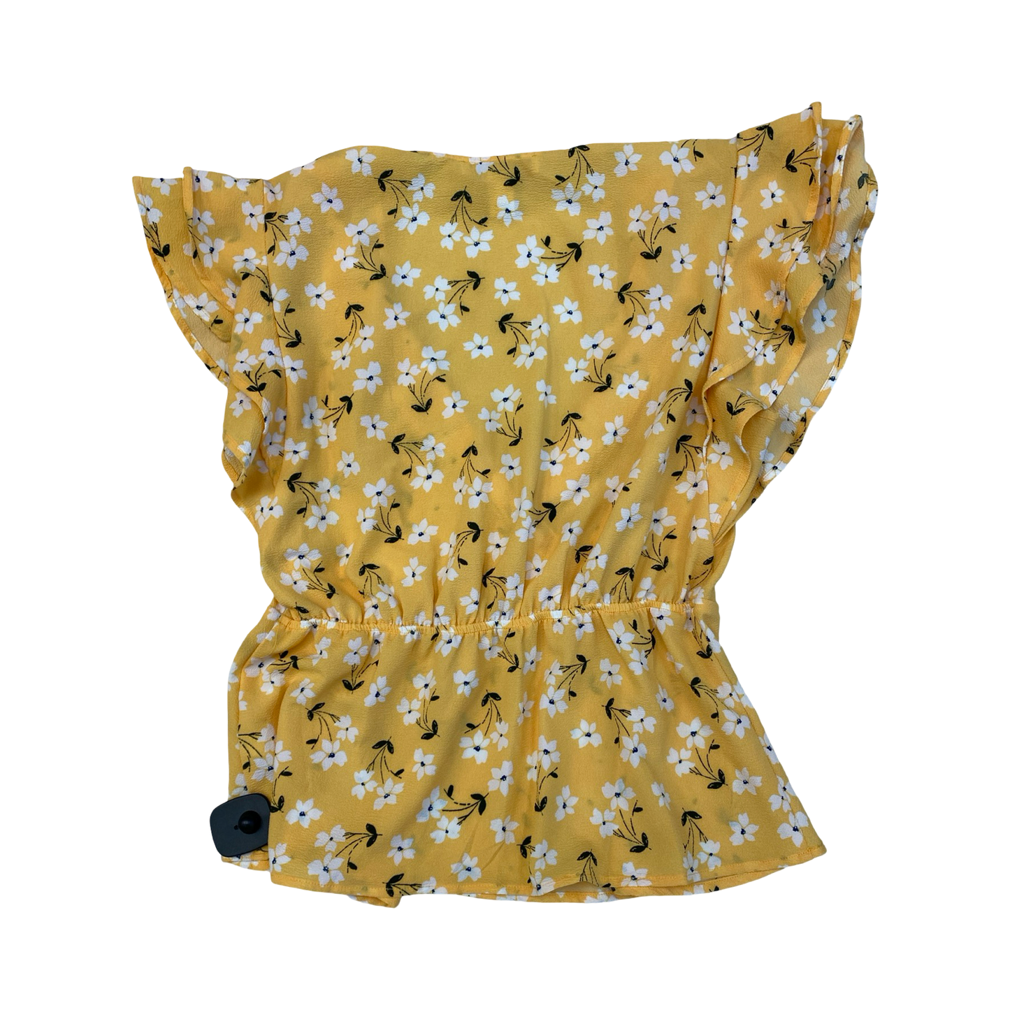Top Ss By Monteau In White & Yellow, Size:Xl
