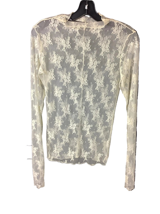 Top Long Sleeve By Free People In Cream, Size: M