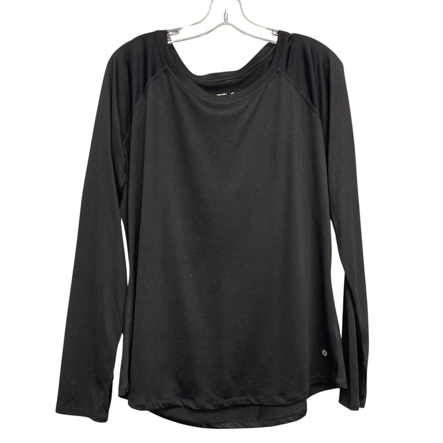 Athletic Top Ls Collar By Xersion In Black, Size:L