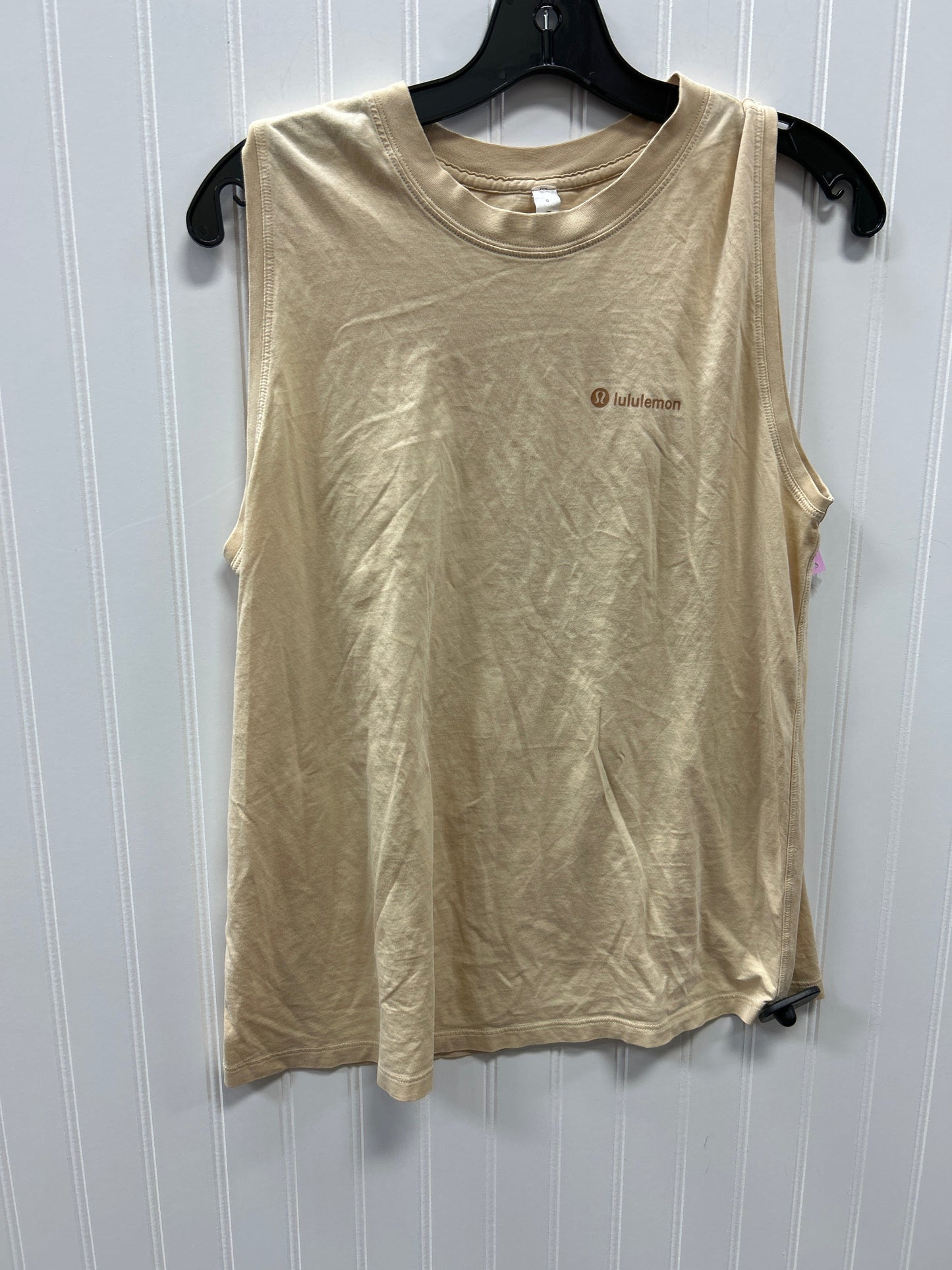 Athletic Tank Top By Lululemon In Cream, Size:6