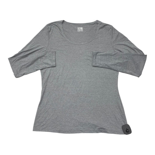 Athletic Top Ls Crewneck By 32 Degrees In Grey, Size:Xl