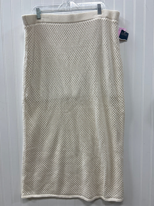 Skirt Maxi By Universal Thread In Cream, Size:1X