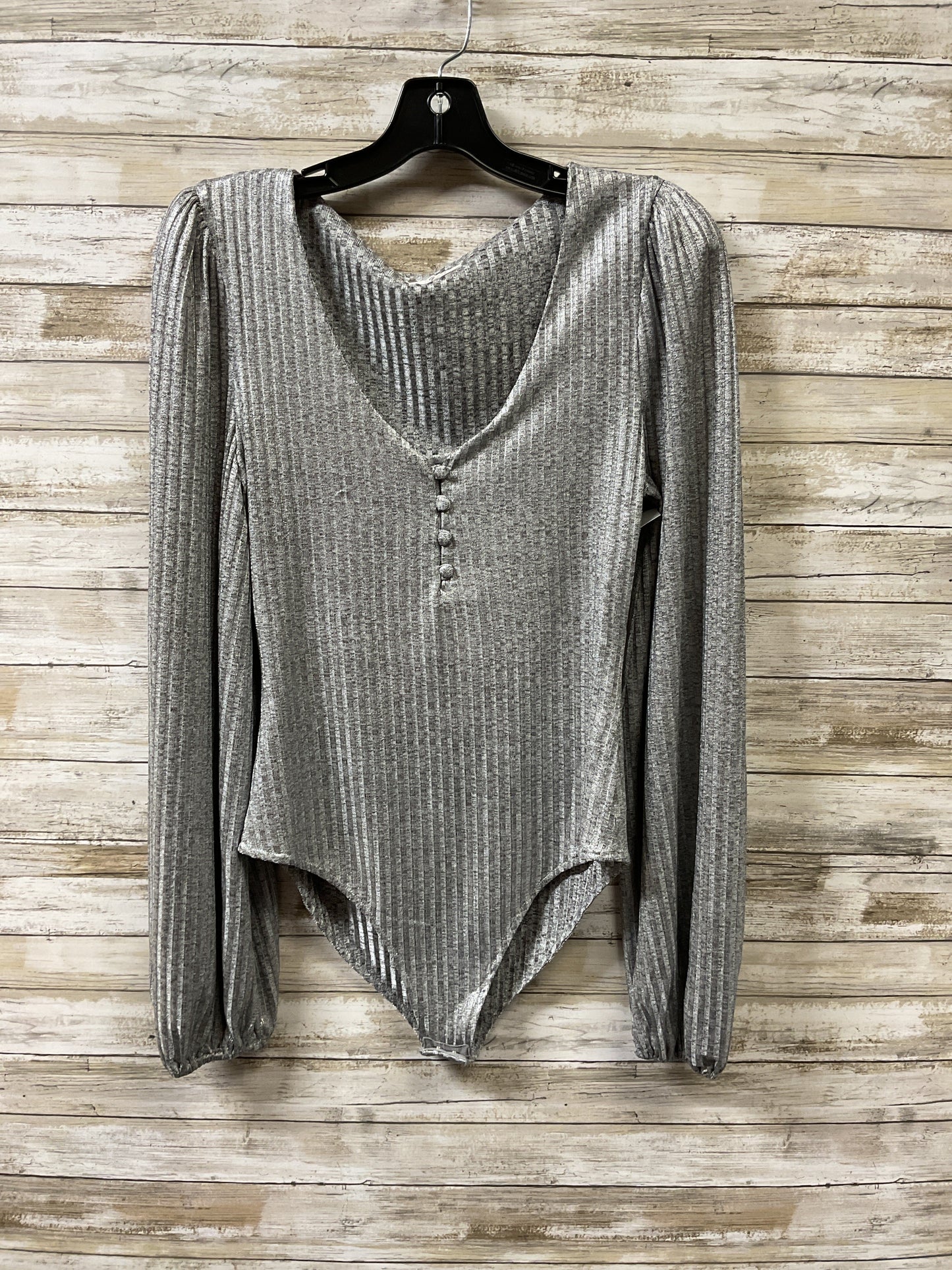 Bodysuit By Tularosa In Silver, Size:L