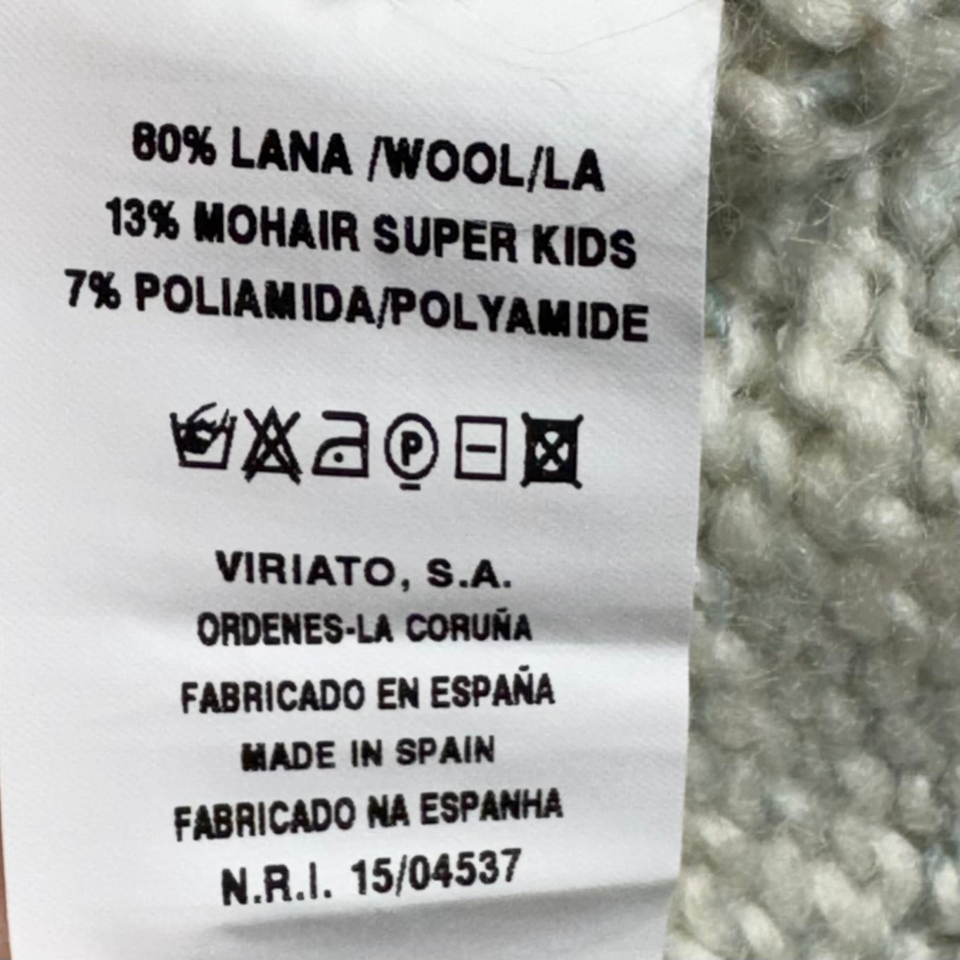 Wool Blend Sweater By Lan Andrius In Cream & Green, Size: M