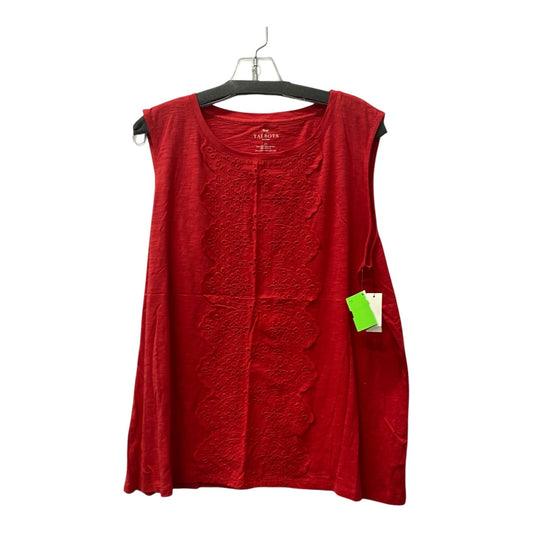 Top Sleeveless By Talbots In Red, Size:2X