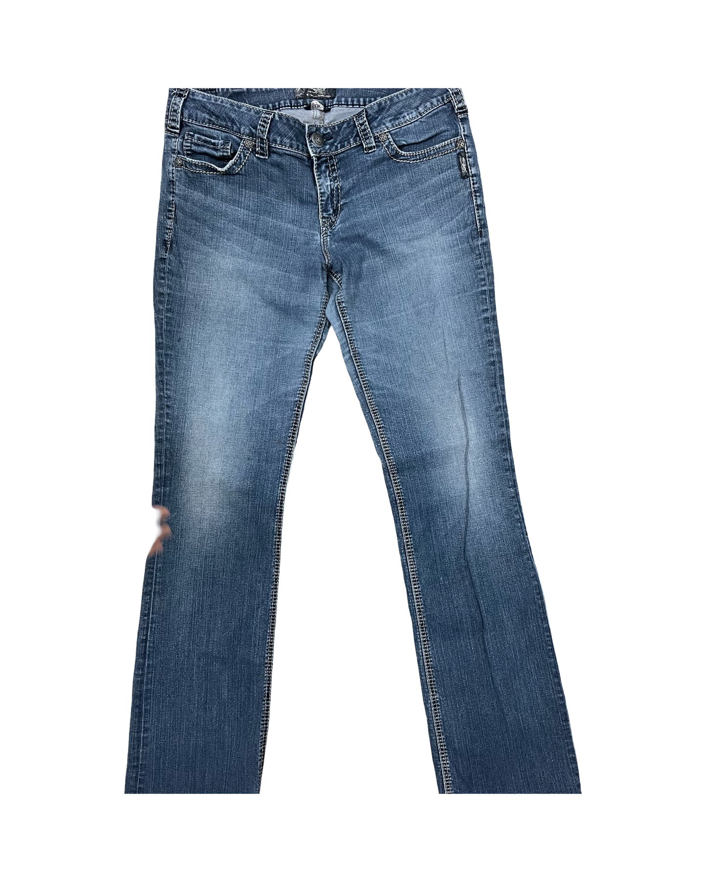 Jeans Boot Cut By Silver In Blue Denim, Size:18